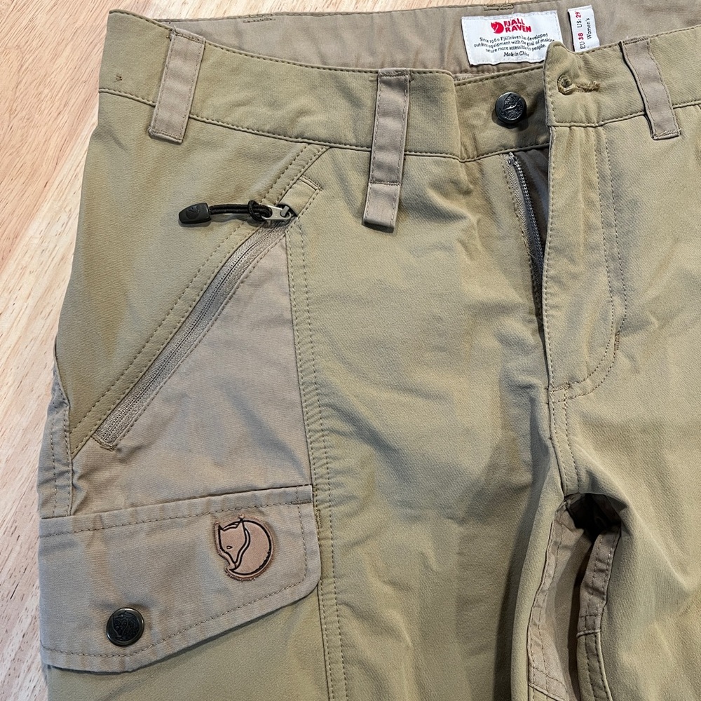 Fjällräven Hiking Pants Women EU-38 US-29 Beige Nikka Trousers